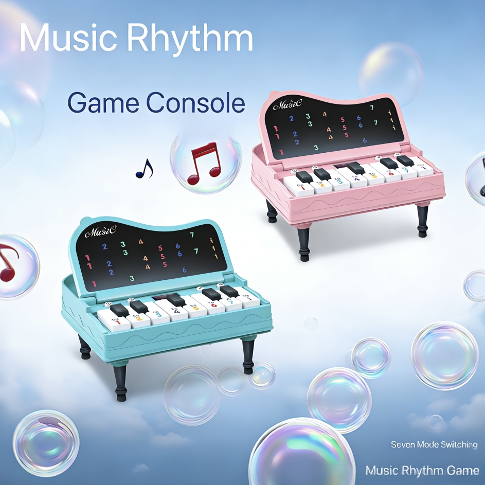 Gaming Console With Keyboard - Işıklı, müzikli, elektronik klavyeli ritimli ve